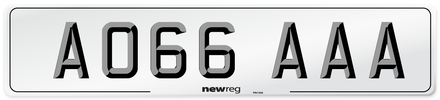 AO66 AAA Number Plate from New Reg